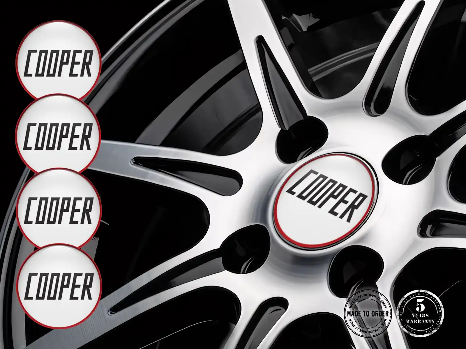 Mini Cooper Rim Stickers Car Logo Stylish Resin Emblems